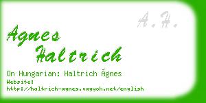 agnes haltrich business card